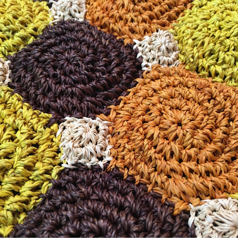 Hand Crocheted Raffia Bag - Picture 8 of 11
